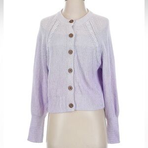 NWT Universal Thread Purple Lilac Ombré Cotton Cardigan Sweater Size XS